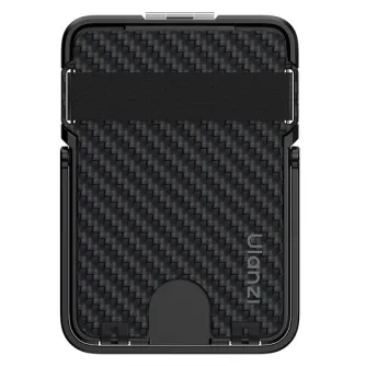 Ulanzi ML25 MagLock card holder with MagSafe magnetic ring, memory card slot, and integrated kickstand – premium carbon fiber and aluminum design