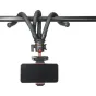 Ulanzi MT-33 Octopus Tripod with flexible legs securely wrapped around a surface, holding a smartphone clamp and dual cold shoe mounts for accessories