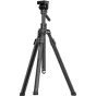 Ulanzi MT-65 Bluetooth tripod fully extended with pan/tilt video head and phone clamp for smartphones and cameras