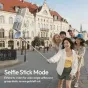 Ulanzi MT85 MagSafe automatic phone tripod extended to 1.46m for perfect group selfies, featuring dual-sided magnetic mount and stable four-leg design outdoors
