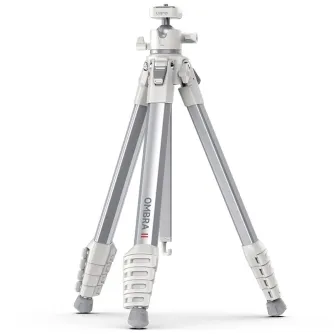 Ulanzi T156 balts statīvs ar izstieptu centrālo kolonnu un 360° lodes galvu stabilai fotogrāfijai un vlogiem