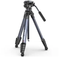 Ulanzi Ombra Video II XIANG aluminum tripod with fluid head, fully extended, featuring spiked feet and Arca-type quick release plate for camera mountingUlanzi Ombra Video II XIANG aluminum tripod with fluid head, fully extended, featuring spiked feet and Arca-type quick release plate for camera mounting