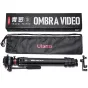 Ulanzi Ombra Video travel tripod 3030 with fluid head, fully extended, showcasing lightweight aluminum construction and a protective travel bag with Ulanzi logo.