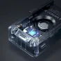 Монтажная пластина Ulanzi PA03 NP-F с прозрачной верхней частью, демонстрирующая внутренние USB-C и USB-A порты, схему платы для питания профессиональной видеокамеры
