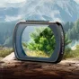 Ulanzi PK-01 Black Mist Filter for DJI Osmo Pocket 3, creating a soft-focus effect with cinematic misty visuals on rugged outdoor terrain.