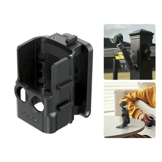 Ulanzi PK15 magnetic bracket for DJI Pocket 3 with cold shoe mount, adjustable arms, and secure attachment to metal surfaces for versatile hands-free shooting