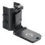 Ulanzi PK15 magnetic bracket for DJI Pocket 3 with cold shoe mount and built-in wrench, shown in open position with silicone protective cover