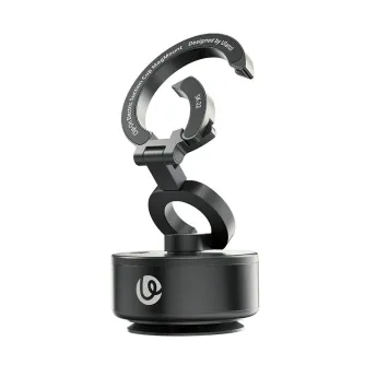 Ulanzi SK-22 electric suction cup mount with MagSafe magnetic ring for hands-free phone mounting, featuring a foldable arm and Type-C charging port