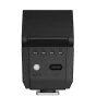 Ulanzi SL03 Spark Lite camera flash rear view with manual power controls from 1/1 to 1/8, USB-C charging port, and hot shoe mount