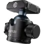 Ulanzi T100 UKA Quick-Release Ball Head with 360° rotation and 90° tilt, featuring a cold shoe mount for accessories