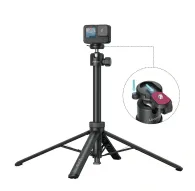Ulanzi TT24 Cka 2-in-1 selfie stick and tripod with extended legs and universal ball head, featuring quick-release plate for action cameras and smartphonesUlanzi TT24 Cka 2-in-1 selfie stick and tripod with extended legs and universal ball head, featuring quick-release plate for action cameras and smartphones