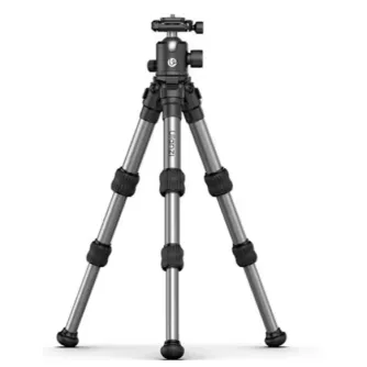 Ulanzi TT30 travel tripod with panoramic ball head, twist-lock aluminum legs, and rubberized feet for stable smartphone and camera support