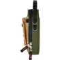 Ulanzi U Mini Mobile Phone Bag green side view with dual-zip closure, padded interior, adjustable shoulder strap, and secure magnetic card pocket