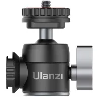 Ulanzi U-60 Mini Metal Ballhead with Cold Shoe - compact 360° adjustable ball head for lightweight cameras, featuring dual cold shoe mounts and an anti-skid silicone pad.Ulanzi U-60 Mini Metal Ballhead with Cold Shoe - compact 360° adjustable ball head for lightweight cameras, featuring dual cold shoe mounts and an anti-skid silicone pad.