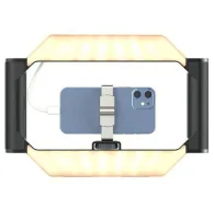Ulanzi U-Rig mobilā videokamera ar divkrāsainu LED apgaismi, augšup skats ar divu rokturu stabilizāciju un iedegtu LED paneļu apgaismojumu mobilo videosuzņēmumu vajadzībāmUlanzi U-Rig mobilā videokamera ar divkrāsainu LED apgaismi, augšup skats ar divu rokturu stabilizāciju un iedegtu LED paneļu apgaismojumu mobilo videosuzņēmumu vajadzībām