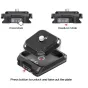 Ulanzi UKA02 Quick Release Plate with dual-mode locking mechanism in Press and DeadLock modes, featuring lightweight aluminum construction and an easy unlock button for quick camera swaps