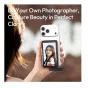 Ulanzi VM1 mobile monitor with real-time video preview, attached to smartphone for vlogging and selfie framing, featuring Mag-Safe quick release and adaptive brightness