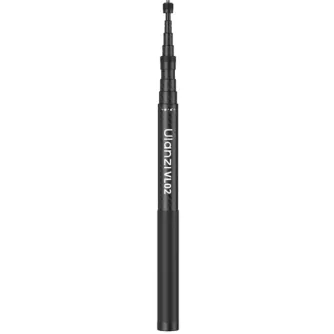 Ulanzi VL02 carbon fiber selfie stick 2.7m fully extended, featuring a 1/4-20 screw thread base and a non-slip handle for stability.