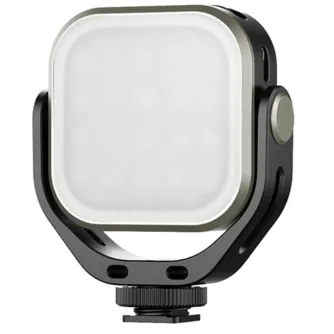 Ulanzi VL66 RGB LED panel with cold shoe mount and control dial for adjusting color temperature and brightness