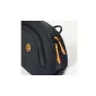 Ulanzi YY08 TechLite black sling bag with bright orange interior straps and reinforced zipper for secure tech gear storage