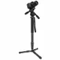 Varizoom CHICKENFOOT101 oglekļa šķiedras monopods ar 3-veida foto galvu, izstiepjams un salokāms „kurkuļa pēdas” statīvs, ideāls dinamiskai fotogrāfijai un videofilmēšanai