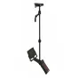 VariZoom GT Single-Arm Stabilizer with 5-inch monitor and ergonomic vest, fully extended vertical arm for stabilized camera support up to 216 lbs