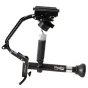 VariZoom Stealthy Pro 6-axis gimbal stabilizer with retractable handle for versatile handheld, tripod, and monopod shooting modes