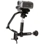 Varizoom Stealthy Pro multi-purpose camera stabilizer with 6-bearing gimbal, featuring a retractable handle and supporting Canon camcorders for versatile handheld shooting.