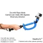 VariZoom StealthyGo stabilizer in downhill race mode with 360-degree camera rotation, perfect for GoPro and mobile phones weighing 2.5 lbs or less