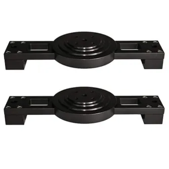 Varizoom VariSlider VS-TM2 heavy-duty tripod mount kit for VSM-series sliders, featuring precision aluminum construction with stainless steel fasteners and oversized hand knobs for secure, tool-free attachment to 100mm, 75mm, 65