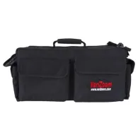 Varizoom VZ-B20 professional camera bag with reinforced 600D polyester construction, front view showcasing padded pockets and durable exteriorVarizoom VZ-B20 professional camera bag with reinforced 600D polyester construction, front view showcasing padded pockets and durable exterior