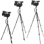 Varizoom VZ-CROSSFIRE-FP multi-mode camera stabilizer system with fluid gimbal, adjustable height tripod legs, and lightweight aluminum construction for DSLR and HD video cameras up to 9 lbs.