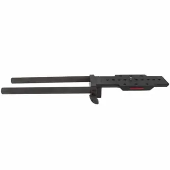 VariZoom VZ-DVRODS 15mm carbon fiber rod with adjustable X-Y mounting plate for professional camera rigs