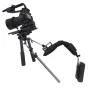 Модульная система поддержки Varizoom VZ-DVRODS с углеродными стержнями 15мм и регулируемой алюминиевой основой для профессиональных кинокамер, совместимая с матбоксами и системами фокусировки.