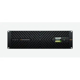 Blackmagic Design ATEM 4 M/E Constellation IP Plus live production switcher with front LCD display showing camera feed, featuring 64 inputs and SMPTE-2110 support