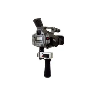 VariZoom VZ-PGB L-bracket mount for small camcorders with secure clamp design, compatible with VariZoom PGL/ProL controllers