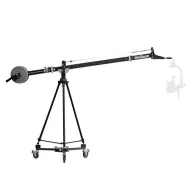 VariZoom SnapCrane9 3m camera crane with dolly and tripod base, featuring modular jib arm and smooth pan/tilt head for professional filmmakingVariZoom SnapCrane9 3m camera crane with dolly and tripod base, featuring modular jib arm and smooth pan/tilt head for professional filmmaking