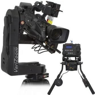 Varizoom VZCINEMAPRO-K2 professional remote camera head with encoded pan bars and control console for cinematic and broadcast use