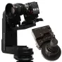 Varizoom VZCINEMAPRO-K4 remote head kit with RED camera mounted, showcasing professional pan/tilt/zoom/focus control and ergonomic Pro Jibstick controller for cinema-grade precision