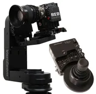 Varizoom VZCINEMAPRO-K4 remote head kit with RED camera mounted, showcasing professional pan/tilt/zoom/focus control and ergonomic Pro Jibstick controller for cinema-grade precisionVarizoom VZCINEMAPRO-K4 remote head kit with RED camera mounted, showcasing professional pan/tilt/zoom/focus control and ergonomic Pro Jibstick controller for cinema-grade precision