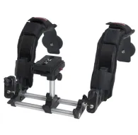 Varizoom CineRig modular shoulder support system featuring dual counterbalance design, adjustable straps, and detachable weights for stabilizing DSLRs and HD camerasVarizoom CineRig modular shoulder support system featuring dual counterbalance design, adjustable straps, and detachable weights for stabilizing DSLRs and HD cameras
