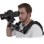 Varizoom CineRig modular shoulder support system with DSLR camera for stable handheld shooting