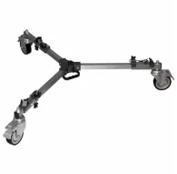 VariZoom VZD50 video dolly with adjustable aluminum platform, individual wheel brakes, and foldable design for smooth camera movement and easy transportVariZoom VZD50 video dolly with adjustable aluminum platform, individual wheel brakes, and foldable design for smooth camera movement and easy transport