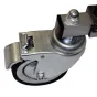 Varizoom VZD50 video dolly wheel assembly with adjustable clamp and brake for secure tripod stabilization