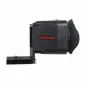 Varizoom VZDIGIVIEW DSLR viewfinder featuring a large 40mm coated lens and a heavy-duty aluminum mounting plate, designed for durability and precision in camera use.