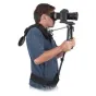 Varizoom VZDIGIVIEW DSLR electronic viewfinder with 3x magnification mounted on a Canon DSLR camera for enhanced precision and comfort during shooting
