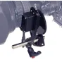 VariZoom VZEFC2 electronic focus control unit with servo bracket mounted on a Canon broadcast lens for precise manual focus adjustments