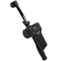 VariZoom VZEFC2 electronic focus and iris control with LCD display, control buttons, and extendable arm for Canon and Fujinon lenses.