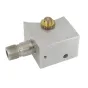 Varizoom VZFGBX focus block for Canon 16x lenses with brass gear assembly, side view