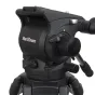 Головка штатива VariZoom VZFH100 с плавным движением, регулируемыми ручками для панорамирования и наклона, телескопической ручкой и креплением 100мм для камер до 10 кг